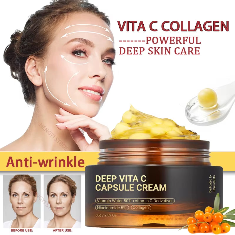 Anti-Wrinkle Vita C Capsule Cream88 Beauty Spot Fading Peel Off Brightening Mask