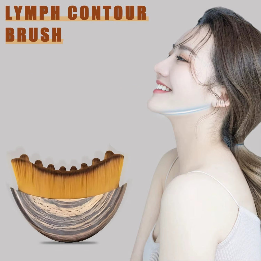 Lymphatic Contour Face Brush Lymphatic Drainage Reduce Puffi88 Beauty Lymphatic Contour Facial Sculpting Brushess Relief Fatigue Facial Massager Face Chin Skin Sculpting Tool