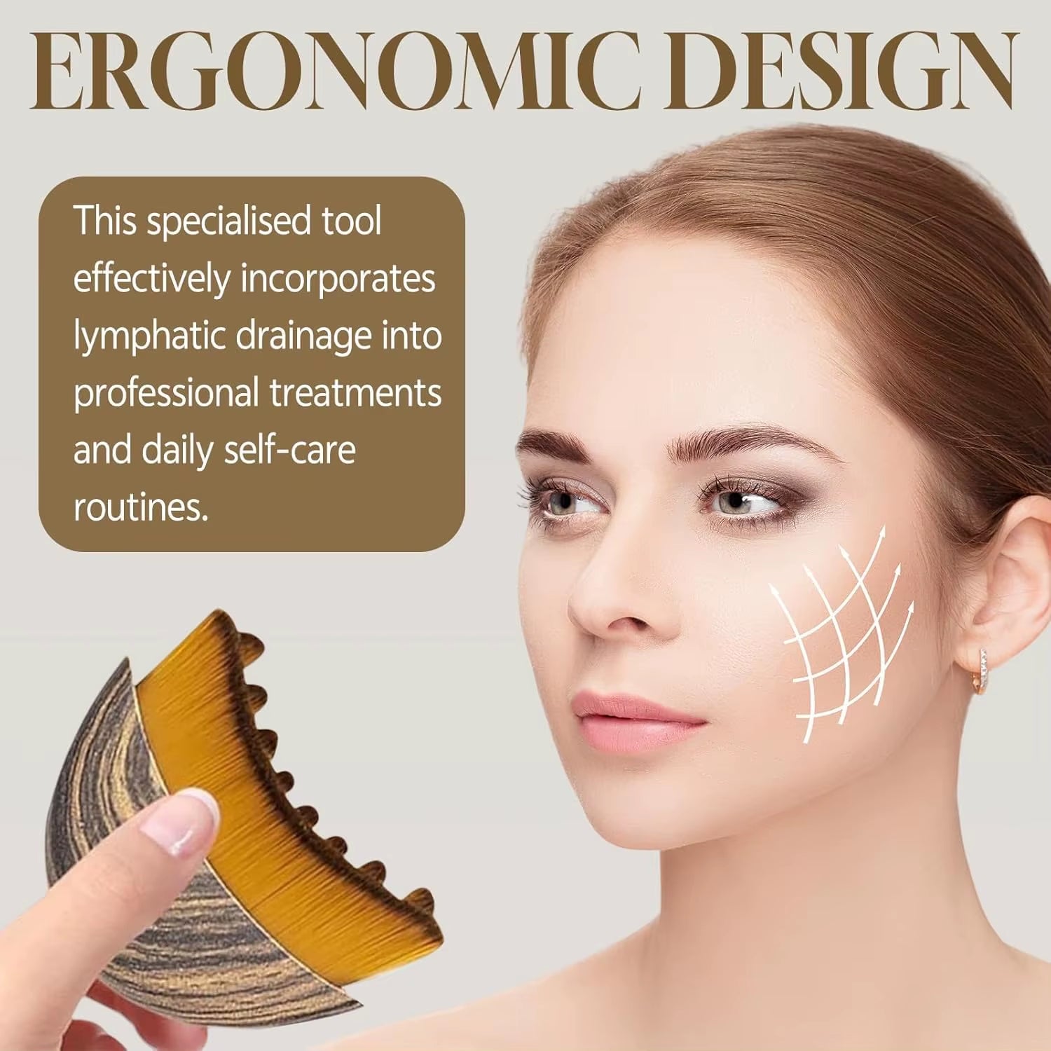 Lymphatic Contour Face Brush – Facial Sculpting & Puffiness88 Beauty Lymphatic Contour Facial Sculpting Brush
